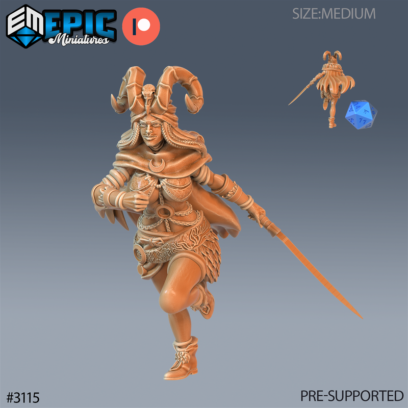 Female Druid 3D-printed model
