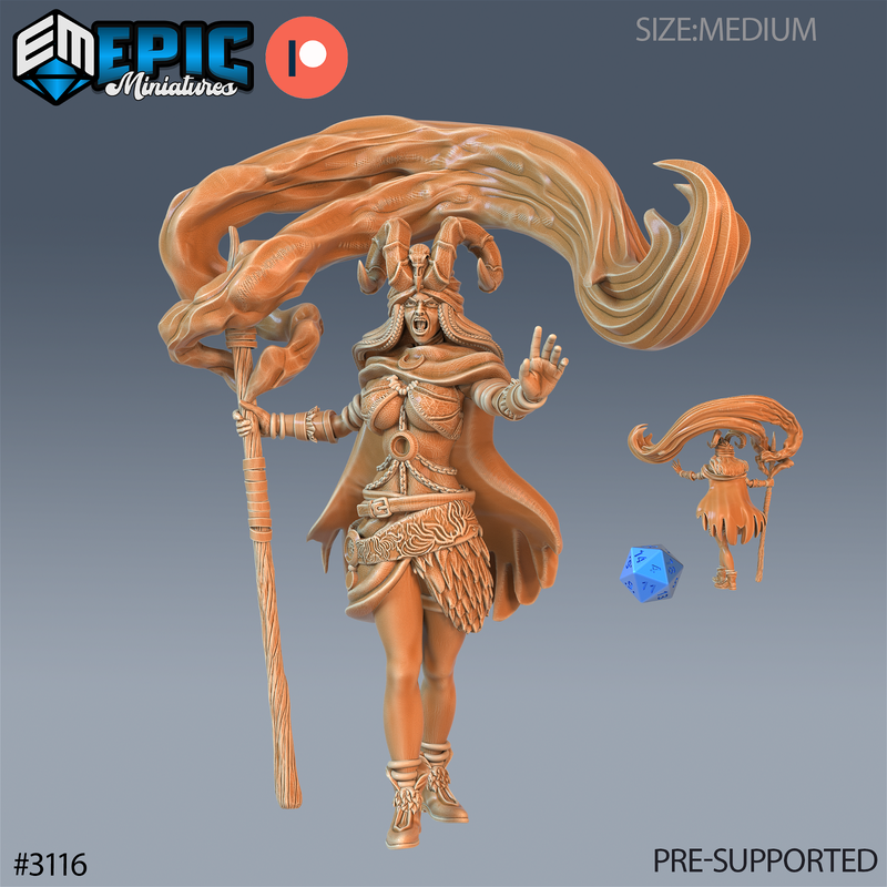 Female Druid 3D-printed model