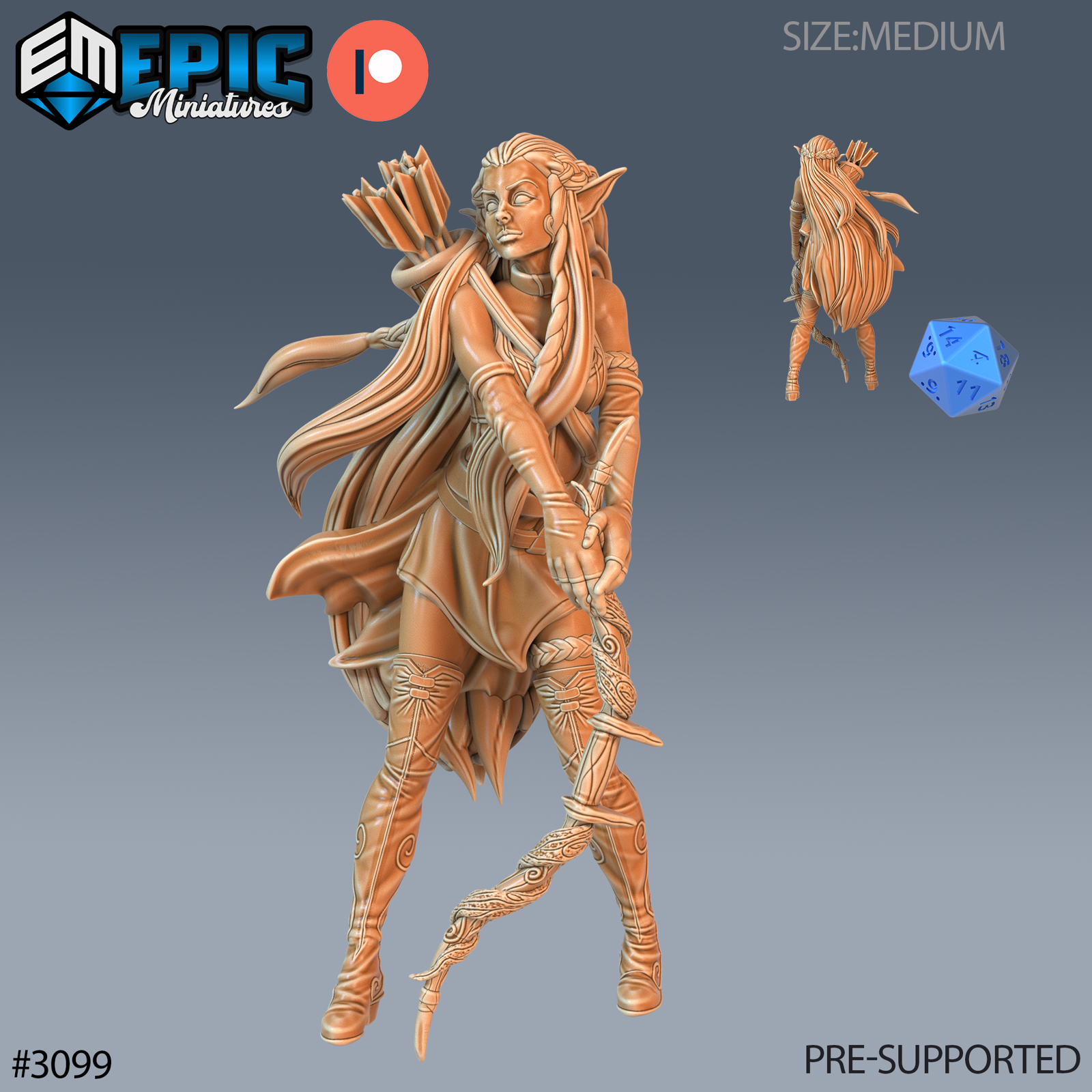 Female Elf Ranger – The Printable Dragon