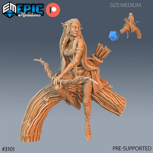 Female Elf Ranger 3D-printed model