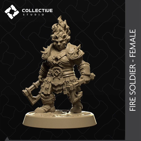 Female Fire Soldier 3D-printed model