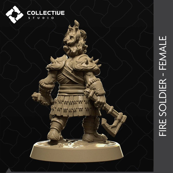 Female Fire Soldier 3D-printed model