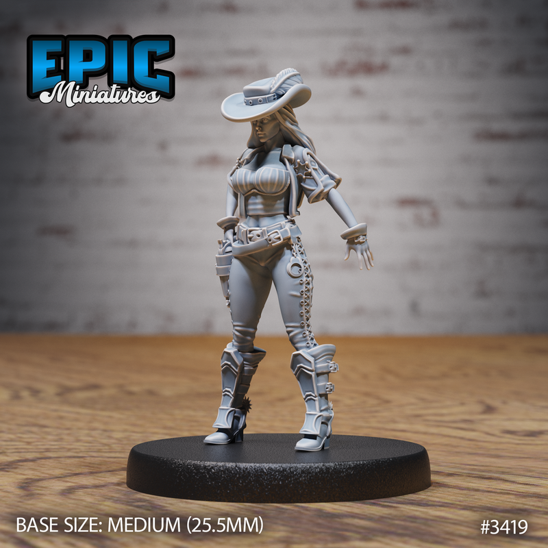 Female Gunslinger 3D-printed model