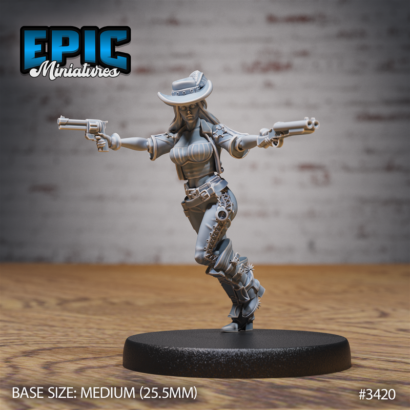 Female Gunslinger 3D-printed model