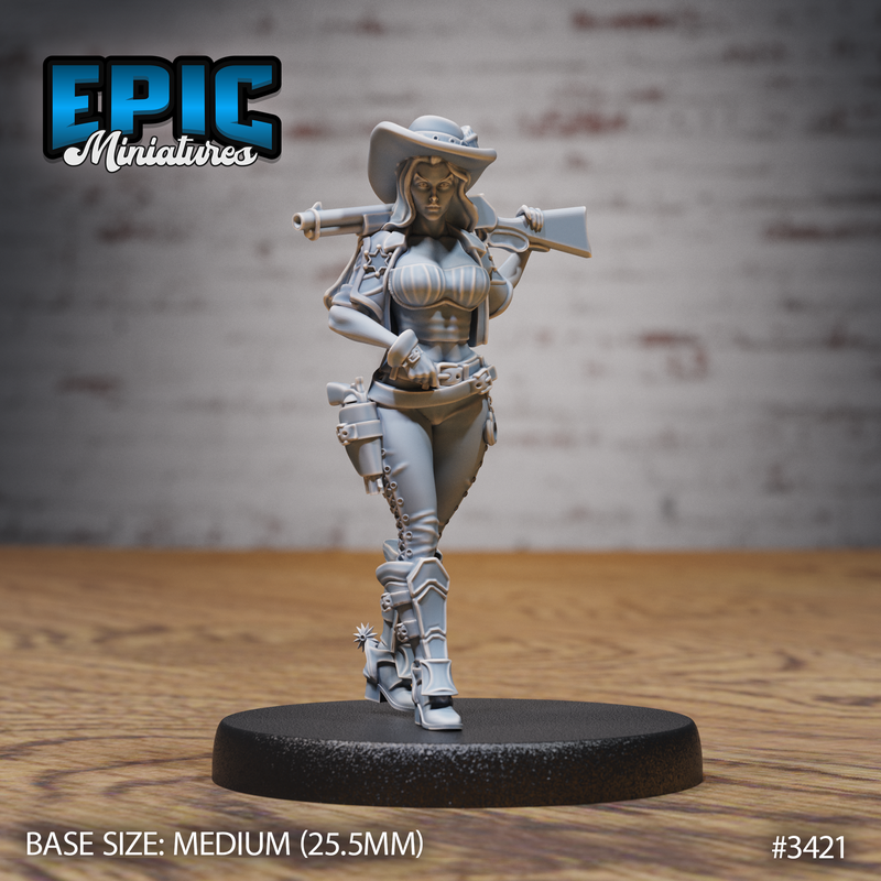 Female Gunslinger 3D-printed model