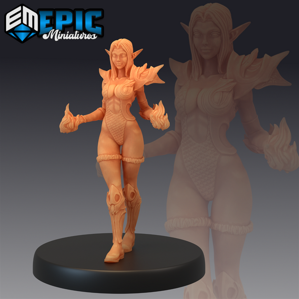 Female Half Elf 3D-printed model