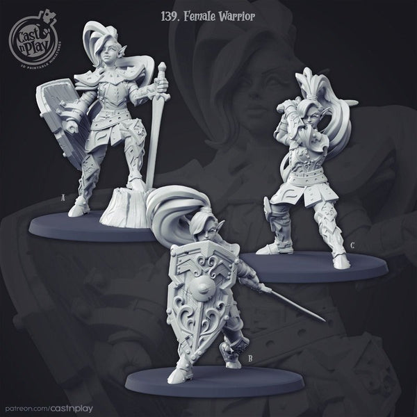 Female Warrior 3D-printed model