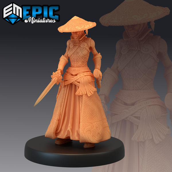 Female Warrior Monk 3D-printed model