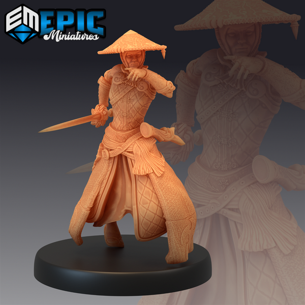 Female Warrior Monk 3D-printed model