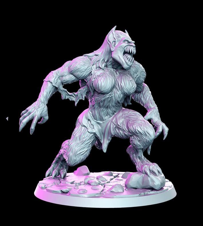 Female Werebeast - The Printable Dragon