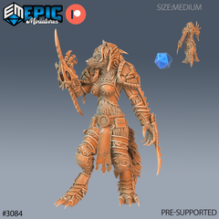 Female Werewolf Adventurer 3D-printed model