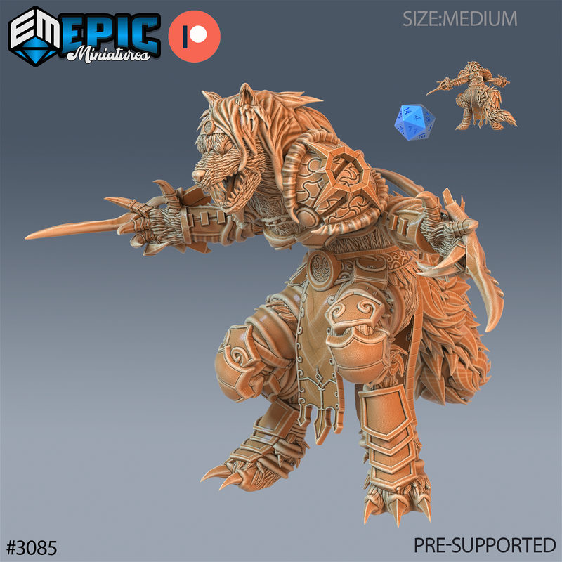 Female Werewolf Adventurer 3D-printed model