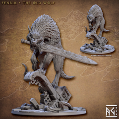 Fenrir The Old Wolf 3D-printed model