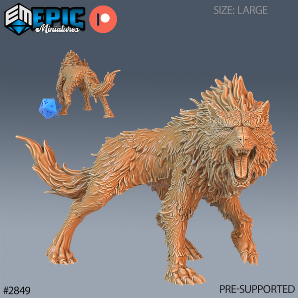 Fenrir Wolf 3D-printed model