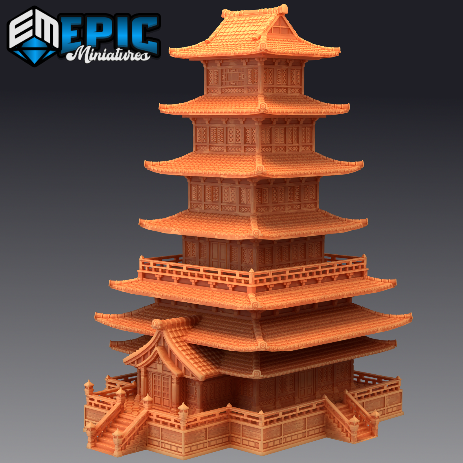 Feudal Temple Tower - The Printable Dragon