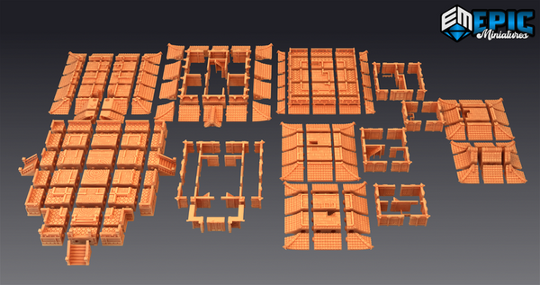 Feudal Temple Tower 3D-printed model