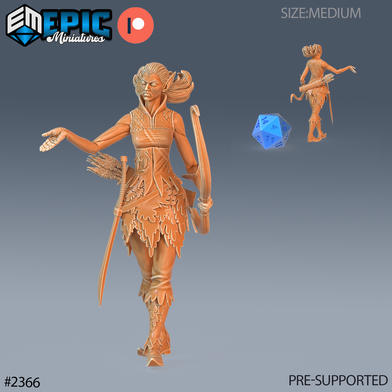 Fey Autumn Elf 3D-printed model
