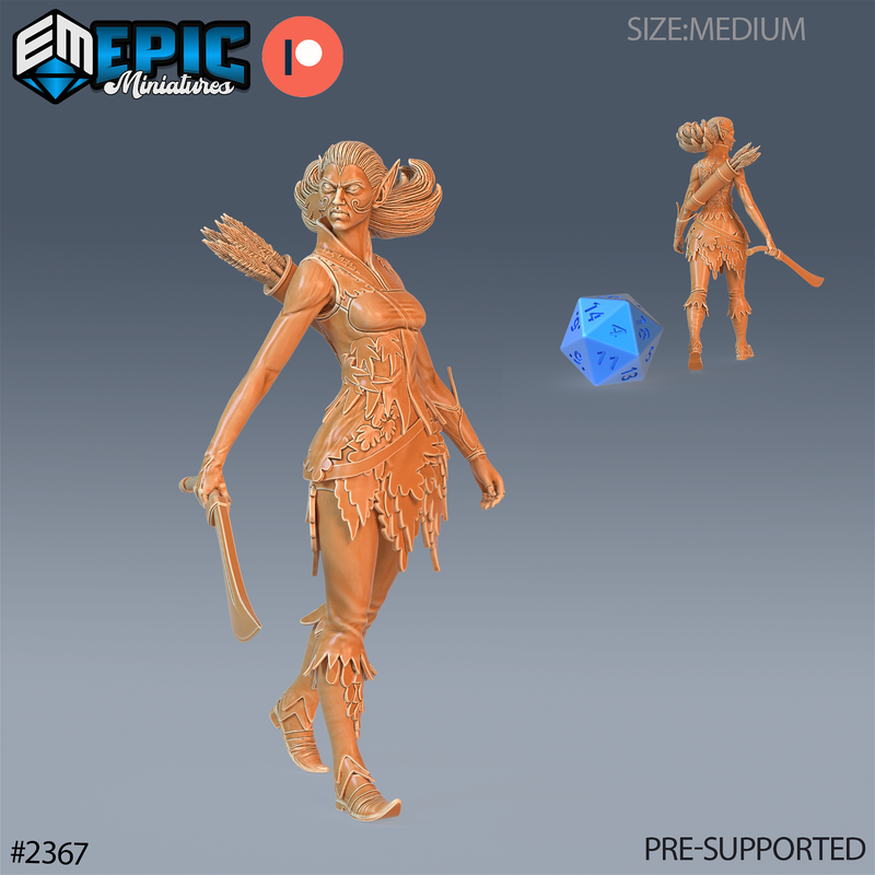 Fey Autumn Elf 3D-printed model