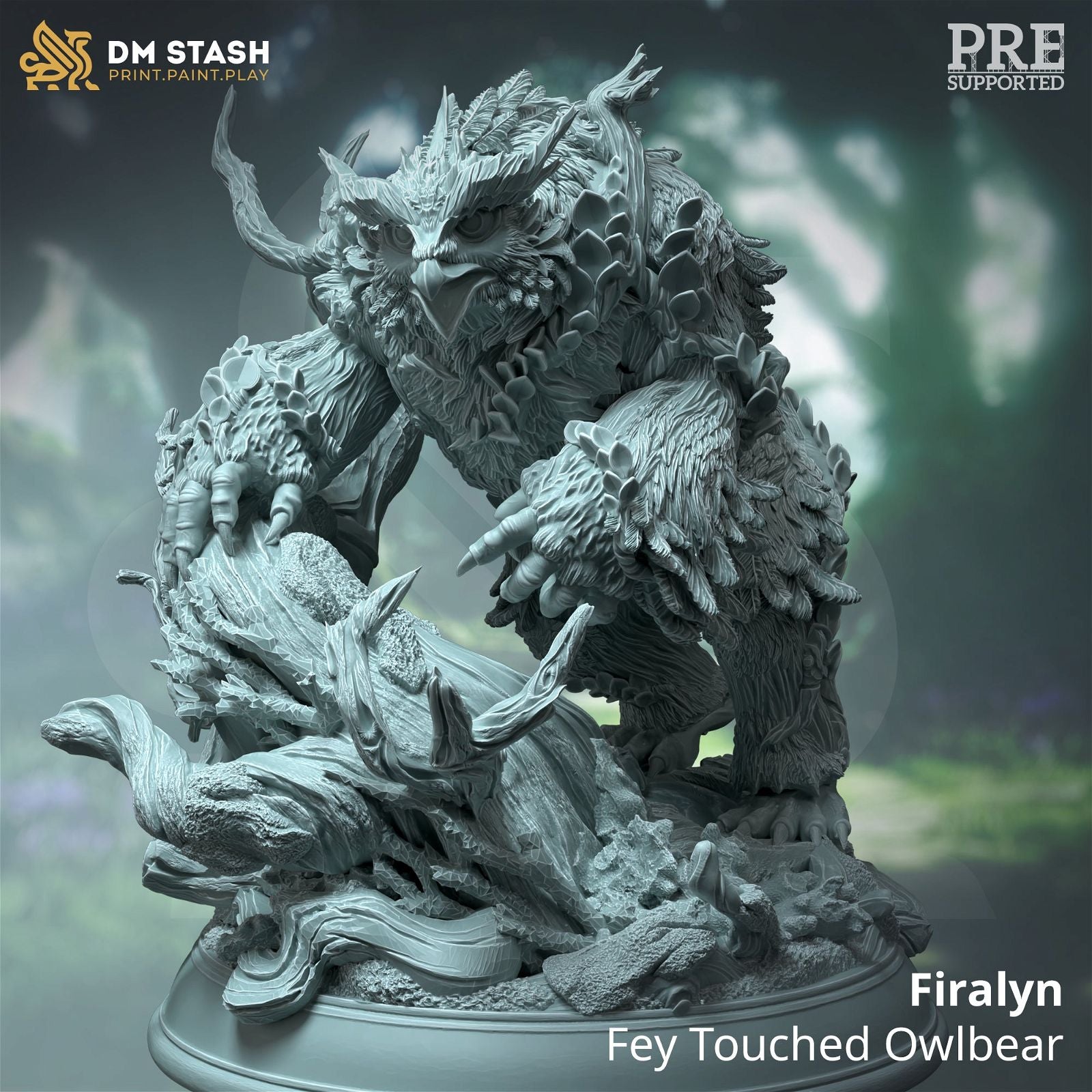 Firalyn - Fey Touched Owlbear - The Printable Dragon