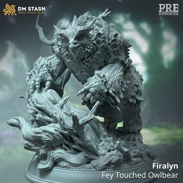 Firalyn - Fey Touched Owlbear 3D-printed model