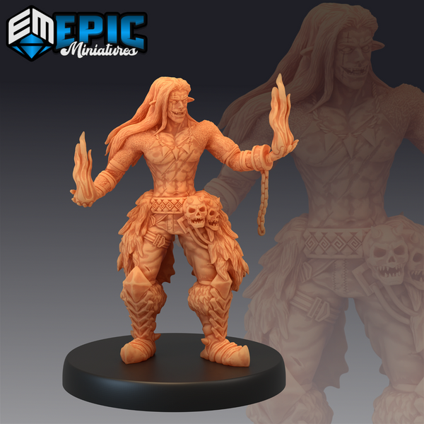 Fire Genasi 3D-printed model