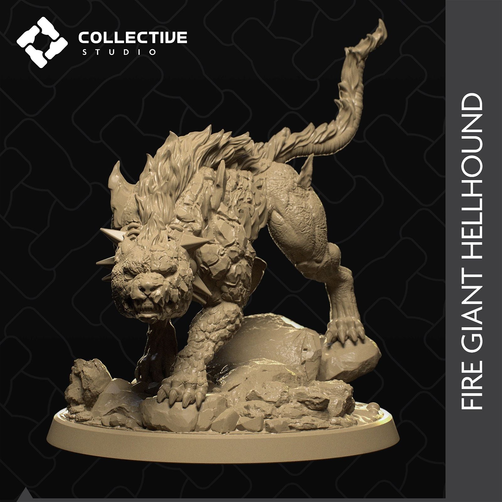 Fire Giant Hellhound - The Printable Dragon