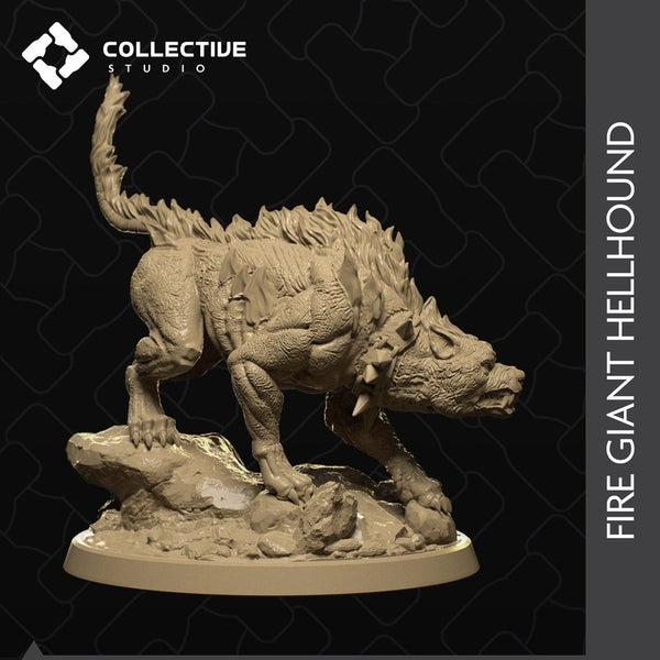 Fire Giant Hellhound 3D-printed model