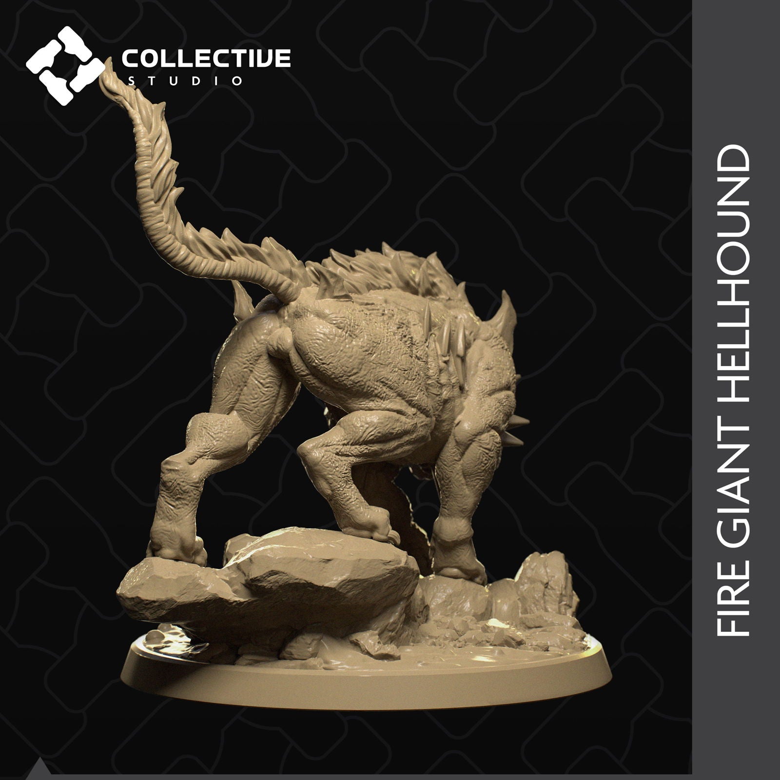 Fire Giant Hellhound - The Printable Dragon