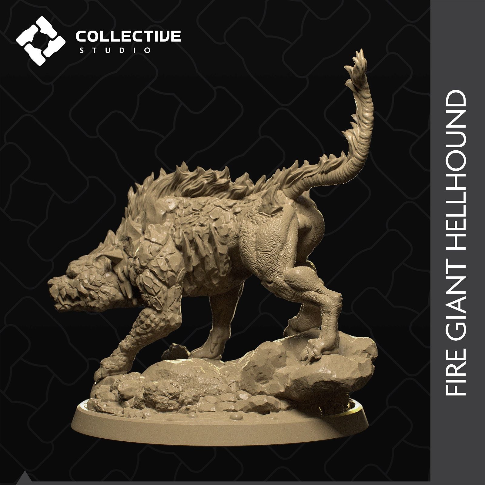 Fire Giant Hellhound - The Printable Dragon