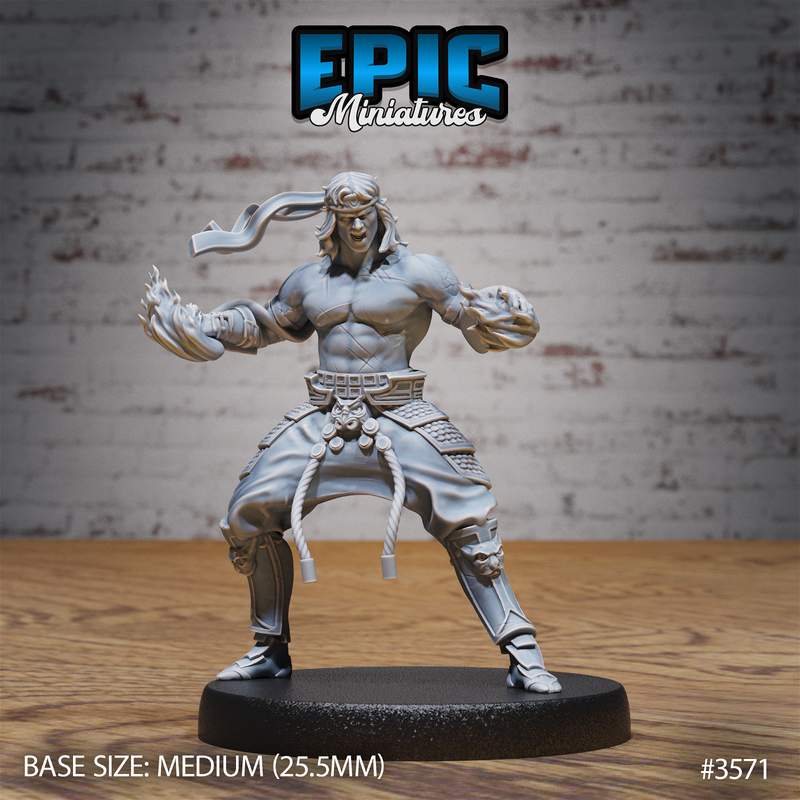 Fire Style Kung Fu Master 3D-printed model