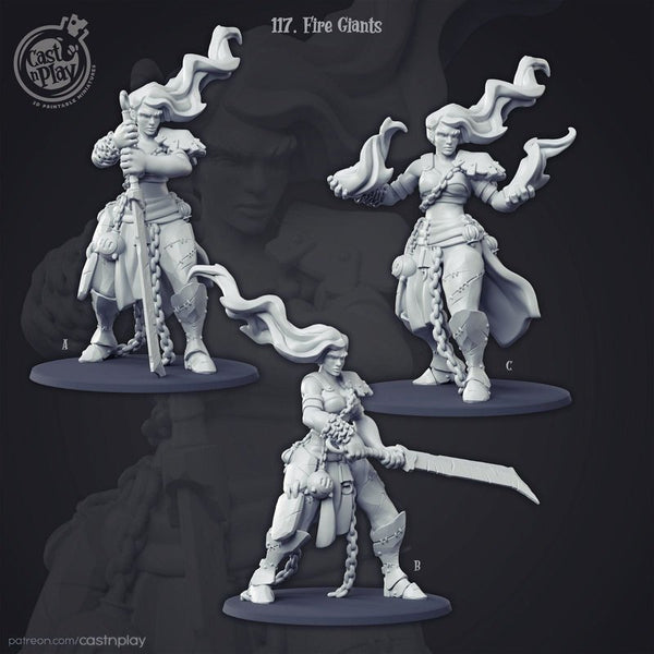 Fire genasi 3D-printed model