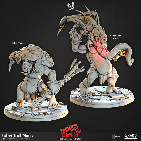 Fisher Troll Mimic 3D-printed model