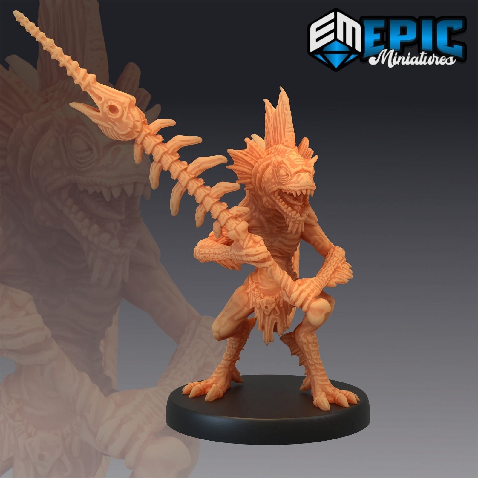 Fishfolk Bone Weapon - The Printable Dragon