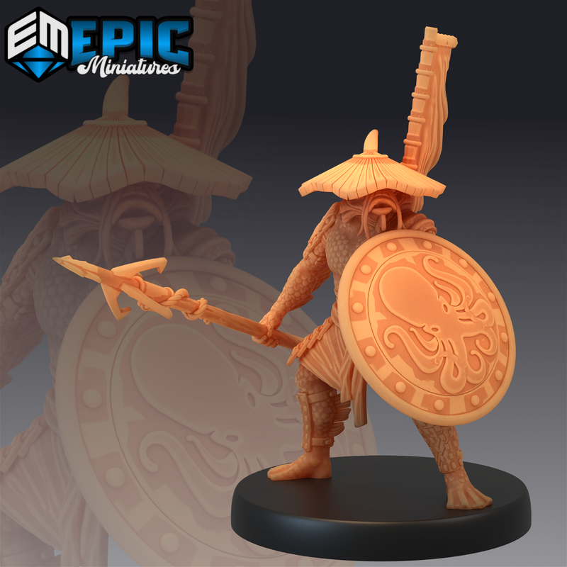 Fishfolk Koi Tribesmen 3D-printed model