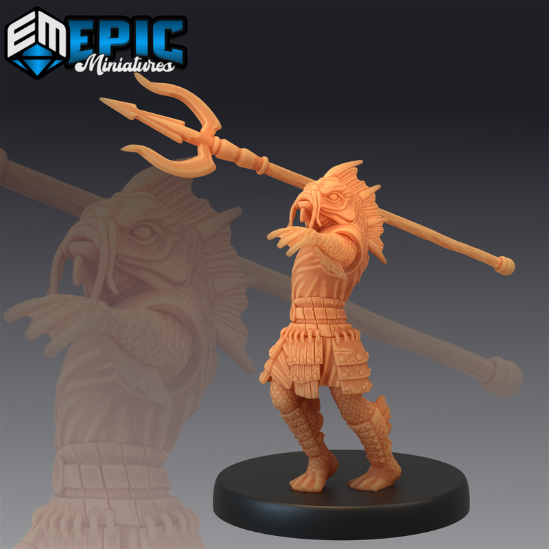 Fishfolk Koi Tribesmen 3D-printed model