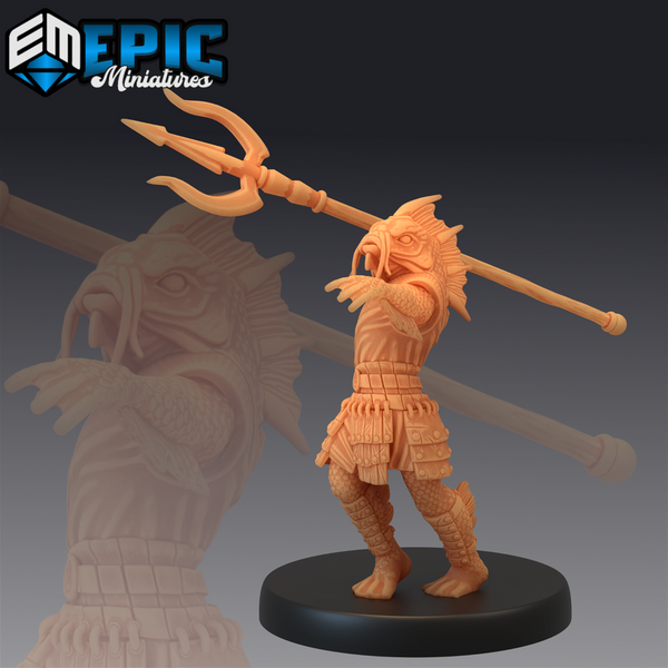 Fishfolk Koi Tribesmen 3D-printed model
