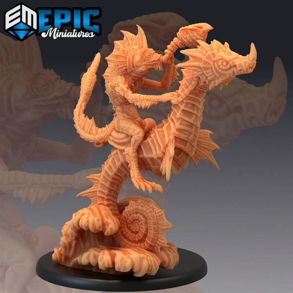 Fishfolk Rider Battle 3D-printed model