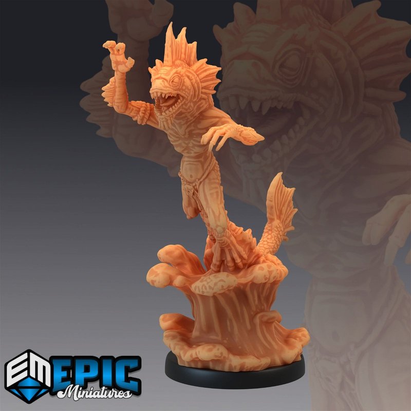 Fishfolk Surprise Attack 3D-printed model