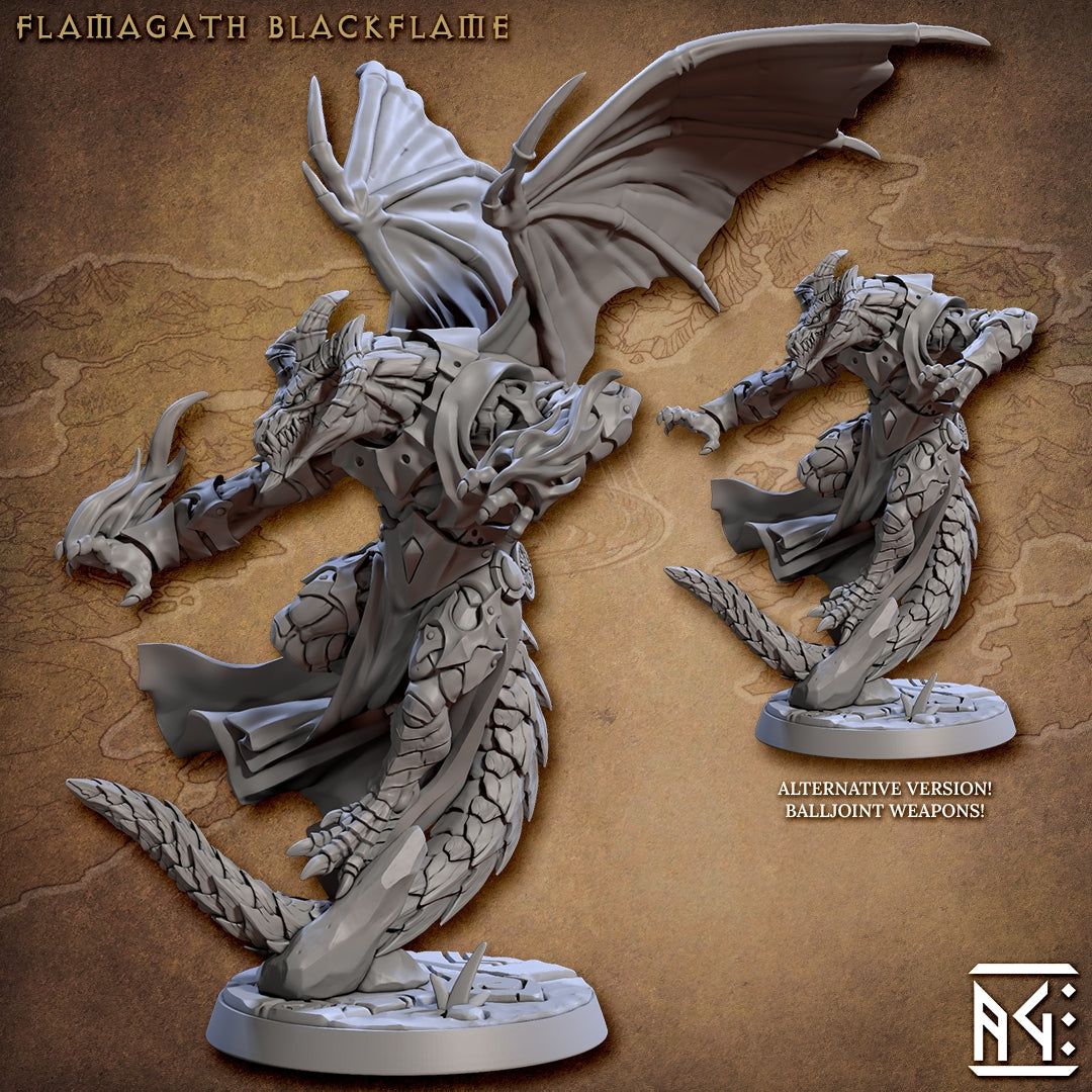 Flamagath Blackflame - The Printable Dragon