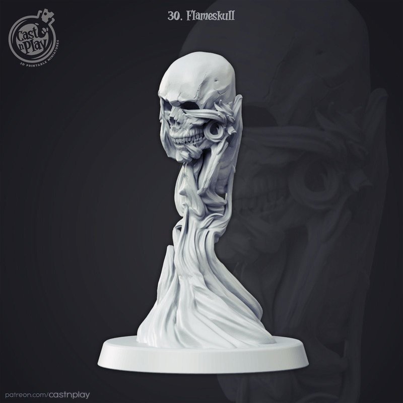 Flameskull 3D-printed model