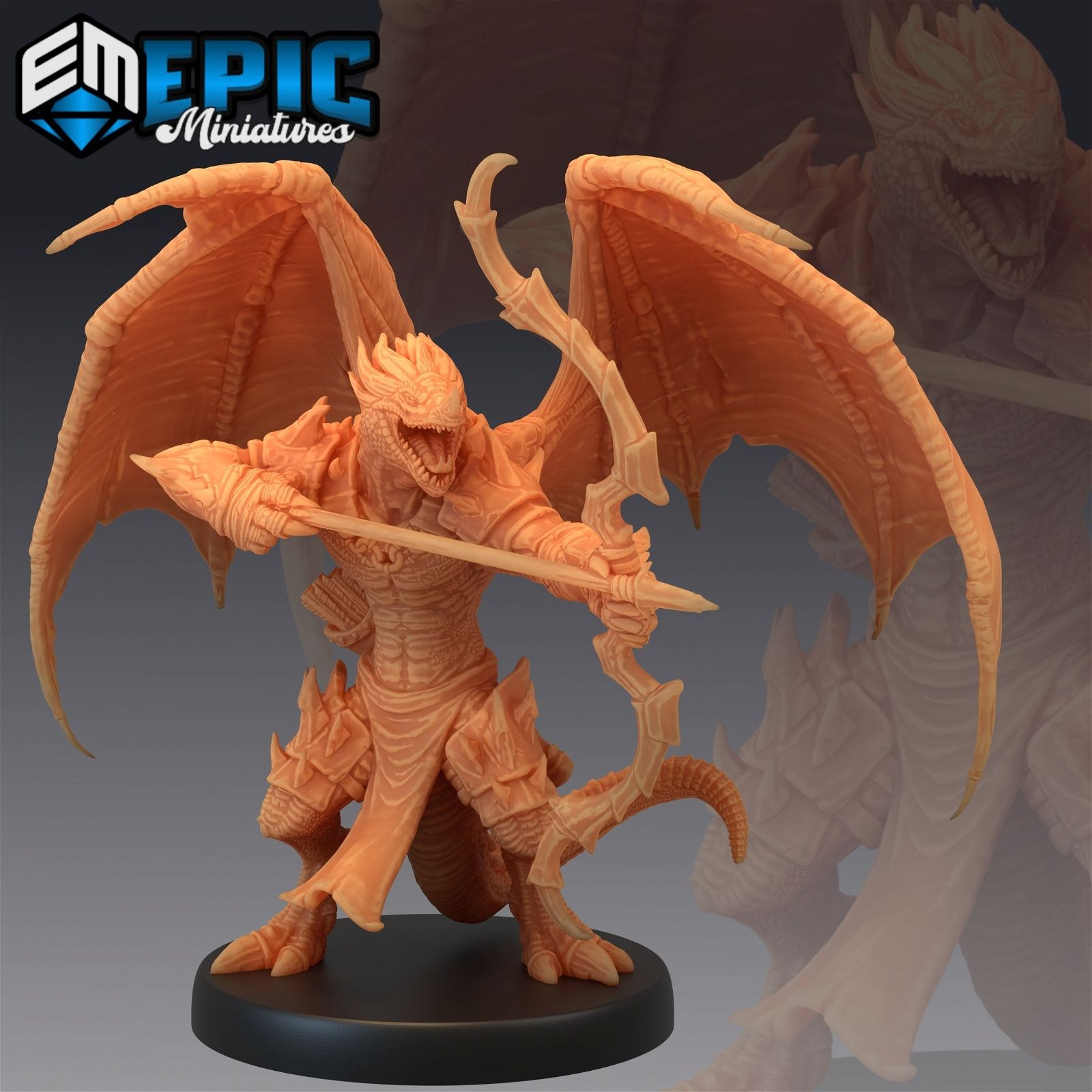 Flying Dragonborn - The Printable Dragon