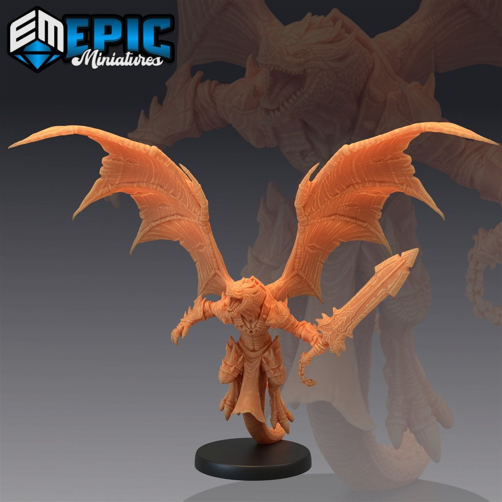 Flying Dragonborn - The Printable Dragon