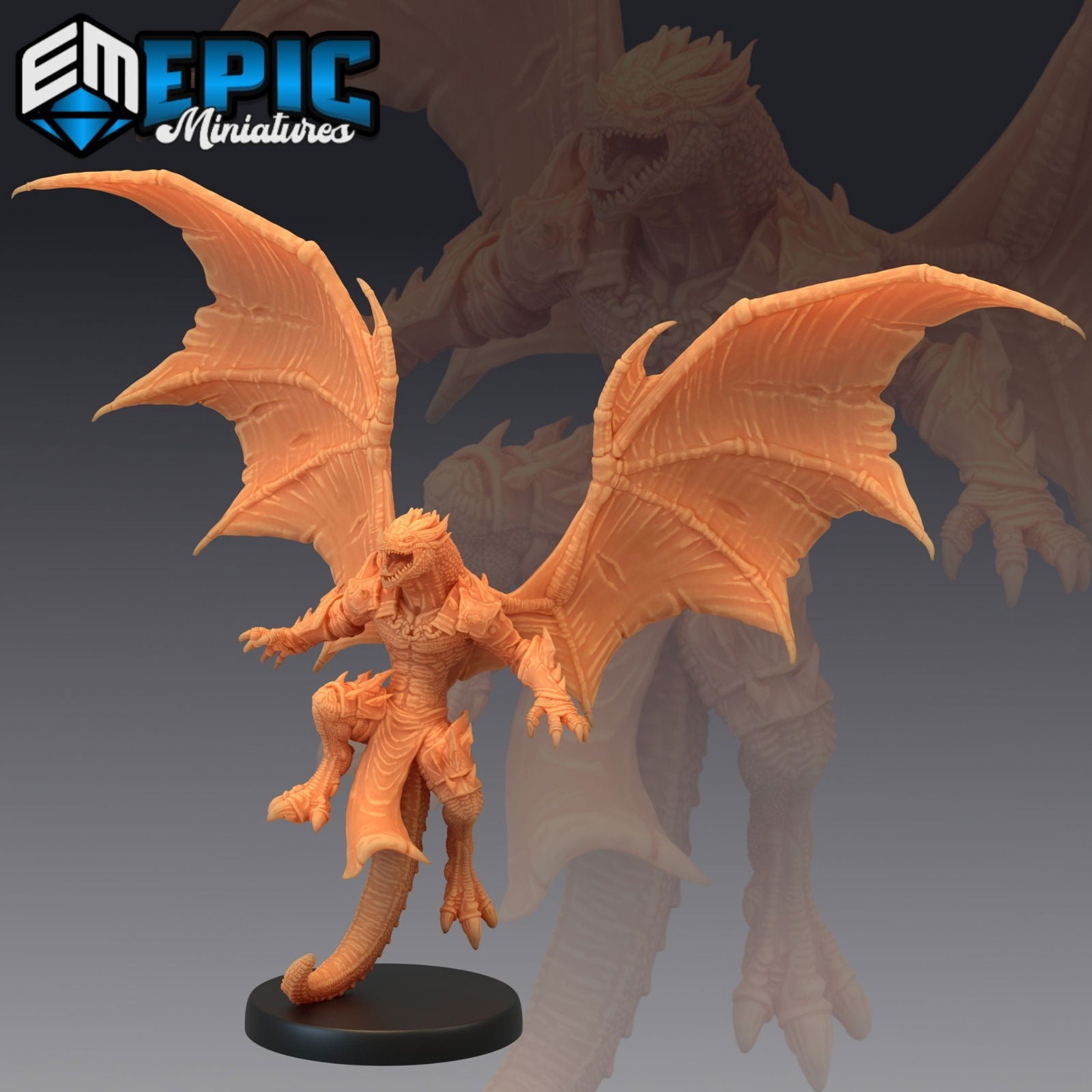 Flying Dragonborn - The Printable Dragon