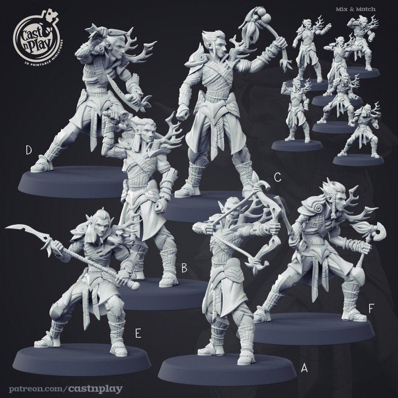 Forest Elves 3D-printed model