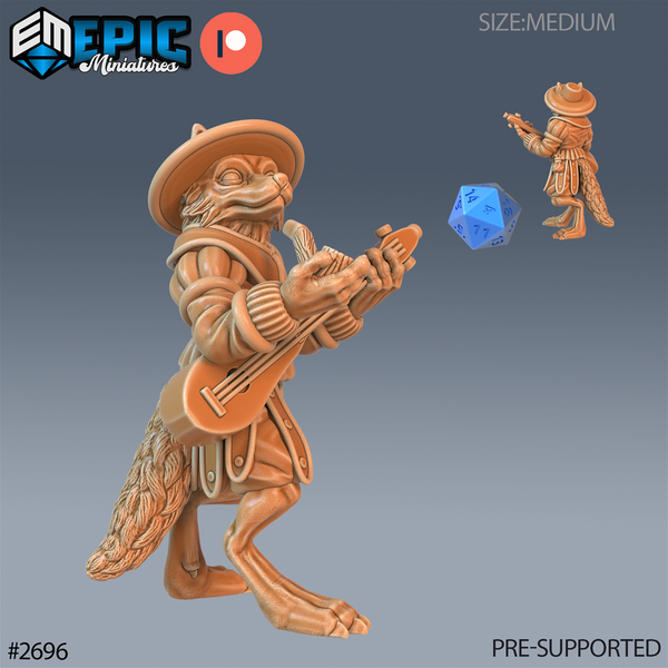 Fox Folk Tribe Bard 3D-printed model