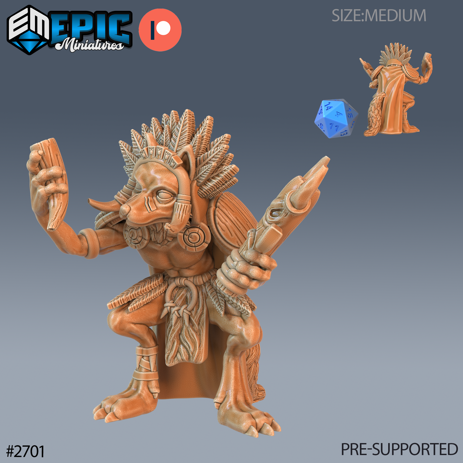 Fox Folk Tribe Shaman - The Printable Dragon