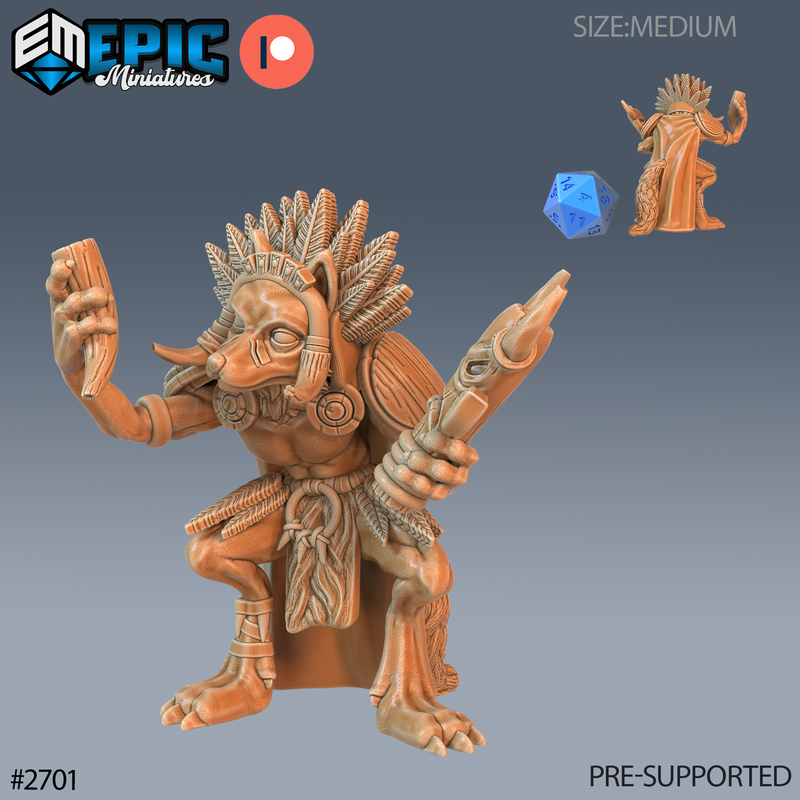 Fox Folk Tribe Shaman 3D-printed model