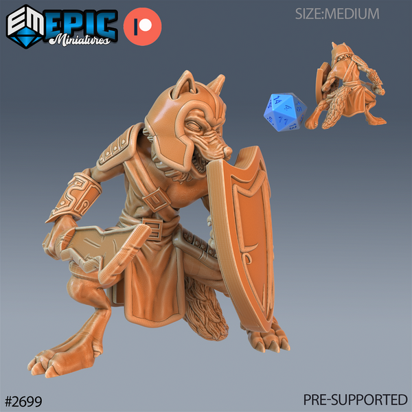 Fox Folk Tribe Warrior 3D-printed model