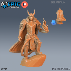 Frost Tiefling Paladin - The Printable Dragon