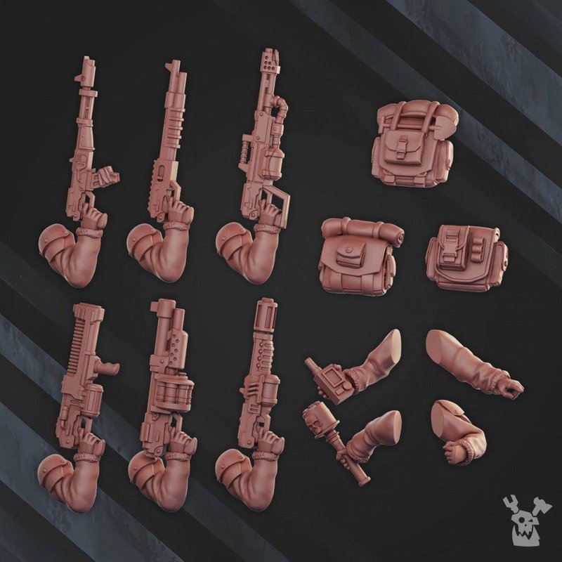 Frostborn Infantry Squad 3D-printed model
